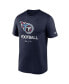 Фото #2 товара Men's Navy Tennessee Titans Infographic Performance T-shirt