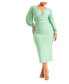 ფოტო #1 პროდუქტის Plus Size Cross Front Midi Dress