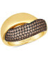 ფოტო #1 პროდუქტის Chocolatier® Chocolate Diamond® Crossover Statement Ring (3/4 ct. t.w.) in 14k Gold