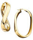 ფოტო #1 პროდუქტის Twisted Oval Hoop Earrings in 14k Gold