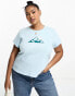 Levi's Plus t-shirt in blue with mountain logo PL MOUNTAIN TOP CRYS, 1X - XL - фото #1