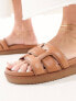 ALDO Wylalaendar padded footbed sandals medium brown leather 40 - фото #7