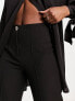 River Island button cigarette trouser in black