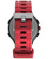 Фото #4 товара Unisex Ironman T200 Quartz Digital Red Silicone Strap 42mm Round Watch