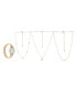 ფოტო #3 პროდუქტის Women's Gold-Tone Bracelet Watch 33mm & 3-Pc. Necklace Gift Set