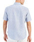 Men's Slim-Fit Stripe Button-Down Linen Shirt