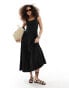 Фото #1 товара ASOS DESIGN seamed maxi tennis sundress in black