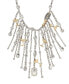 Фото #2 товара Betsey Johnson faux Stone Going All Out Fringe Bib Necklace