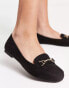 New Look Wife Fit suedette snaffle loafer in black