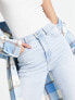 Фото #3 товара Stradivarius Tall stretch flare jean with split detail in light blue