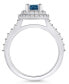 ფოტო #3 პროდუქტის London Blue Topaz and Diamond Halo Ring