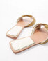 Фото #4 товара Simmi London Kenya embellished strap flat sandal in gold