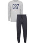 ფოტო #1 პროდუქტის Men's Cotton Loungewear Top and Pant Set