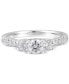 ფოტო #3 პროდუქტის Diamond Three Stone Engagement Ring (1/2 ct. t.w.) in 14k White Gold