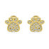 Фото #2 товара Playful gold-plated earrings with clear zircons Paws EA590Y