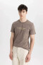 Фото #3 товара Erkek T-shirt C2085ax/bn571 Lt.brown