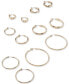 ფოტო #3 პროდუქტის Silver-Tone Small Pinched Hoop Earrings, 0.6"