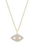 Фото #1 товара Diamond Evil Eye Pendant Necklace (1/4 ct. t.w.) in 10k Gold, 17" + 1" extender, Created for Macy's