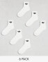 adidas Originals 6 pack trefoil ankle socks in white