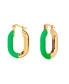 Фото #2 товара Women's Oval Enamel Hoop Earrings