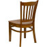 Hercules Series Vertical Slat Back Cherry Wood Restaurant Chair