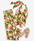 Фото #5 товара Women's High-Rise Tropical-Print Pants, Created for Macy's