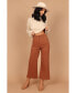 Фото #4 товара Women's Georgette High Waisted Straight Leg Pants