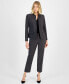 Single-Button Blazer and Slim-Fit Pantsuit, Regular and Petite Sizes