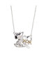 Фото #1 товара Peanuts gold Flash Plated "Mom" Snoopy and Heart Necklace, 16"+2" Extender