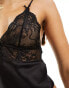 Boux Avenue lace and mesh cami and short set in black