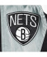 ფოტო #2 პროდუქტის Men's Black Brooklyn Nets Body Check Raglan Hoodie Half-Zip Jacket