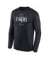 Фото #3 товара Men's Navy Detroit Tigers Authentic Collection Team Logo Legend Performance Long Sleeve T-shirt