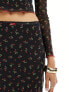 The Frolic bow detail strawberry print co-ord midaxi skirt in black 40 - фото #7