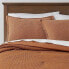 King Washed Waffle Weave Comforter & Sham Set Caramel - Threshold