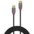 Фото #2 товара Lindy 1m USB 2.0 Type C Cable - Anthra Line - 1 m - USB C - USB C - USB 2.0 - 480 Mbit/s - Black - Grey