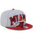 ფოტო #3 პროდუქტის Men's Gray, Red Miami Heat Tip-Off Two-Tone 9FIFTY Snapback Hat