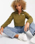 Фото #1 товара The North Face cropped 1/4 zip sherpa fleece in khaki Exclusive at ASOS