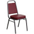 Фото #4 товара Hercules Series Trapezoidal Back Stacking Banquet Chair In Burgundy Vinyl - Silver Vein Frame