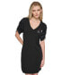 Women's Ruched-Sleeve T-Shirt Dress