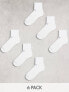 Фото #1 товара New Balance performance ankle sock 6 pack in white