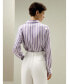 Фото #3 товара Women's Classic Striped Silk Shirt