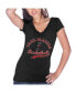 Фото #3 товара Women's Threads Damian Lillard Black Portland Trail Blazers Name & Number Tri-Blend V-Neck T-shirt