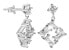 Ladies silver earrings with zircons SC335
