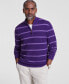 Фото #1 товара Men's Stripe Quarter-Zip Sweater, Created for Macy's