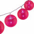 Wreath of LED Balls Ø 6 cm Dark pink 2 m