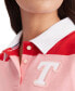 ფოტო #3 პროდუქტის Women's Letterman Striped Sleeveless Polo Shirt