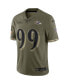 Фото #3 товара Men's Odafe Oweh Olive Baltimore Ravens 2022 Salute To Service Limited Jersey