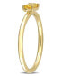 ფოტო #4 პროდუქტის Baguette-Cut Yellow Sapphire (1/3 ct. t.w.) Stackable Ring in 10K Yellow Gold