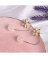 Women's White Flora Ball Drop Earrings