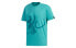 Фото #1 товара adidas 运动型格圆领 短袖T恤 男款 绿色 / Футболка Adidas T FM9363